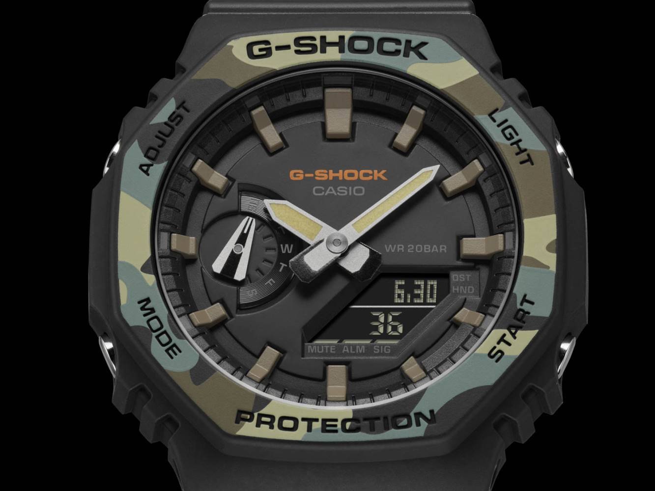 ミリタリーテイスト ［電池新品］G-SHOCK GA-2100SU G-SHOCK ICONIC GA-2100SU-1ADR Kol Saati