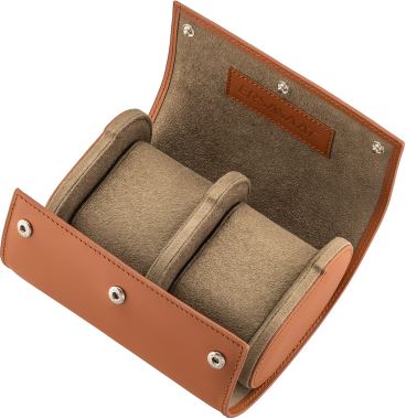 Ersa Saat Ikili-Deri-Saat-Kutusu-Kahverengi Saat Çantası