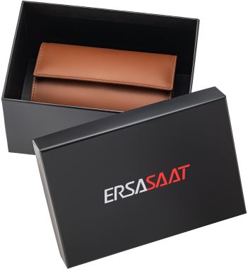 Ersa Saat Ikili-Deri-Saat-Kutusu-Kahverengi Saat Çantası