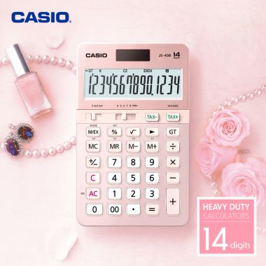 CASIO JS-40B-PK-W-DH HESAP MAKİNESİ