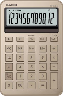 CASIO MS-200DQ-GD-W-DP Temel Hesap Makineleri