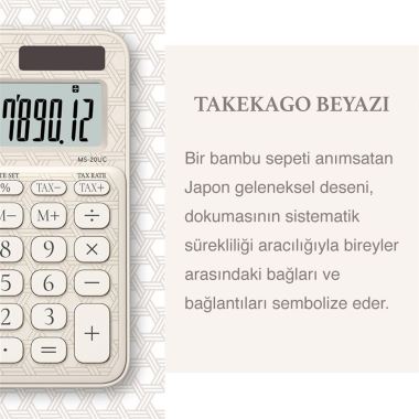 CASIO MS-20UC-JWE-W-DC HESAP MAKİNESİ