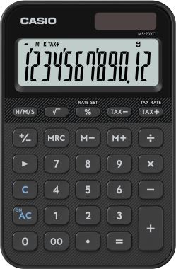  CASIO MS-20YC-BK-W-DP Temel Hesap Makineleri