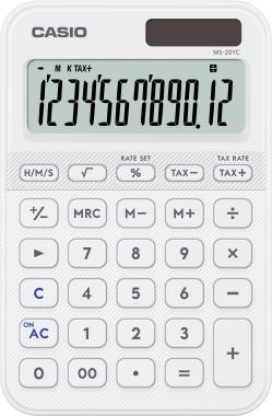  CASIO MS-20YC-WE-W-DP Temel Hesap Makineleri