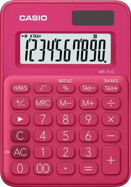 CASIO MS-7UC-RD-N-DC HESAP MAKİNESİ